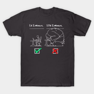 1x vs 10x Engineers T-Shirt